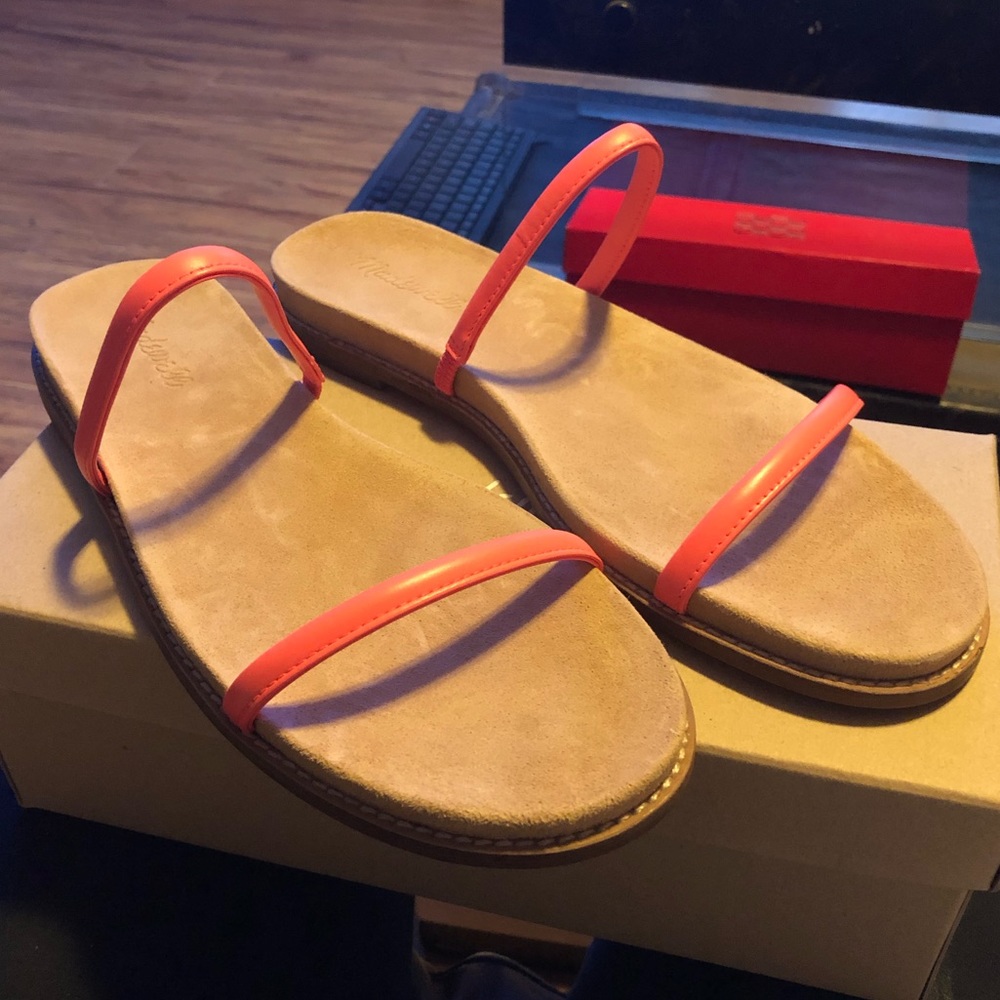 NWOT madewell coral sandal sz 10